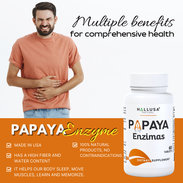 PAPAYA Enzymes - Digestive Health - Bloating and Heartburn - 60 Tab