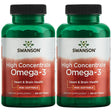 Swanson High Concentrate Omega-3 - Mini Softgels 570 Mg 120 Sgels 2 Pack