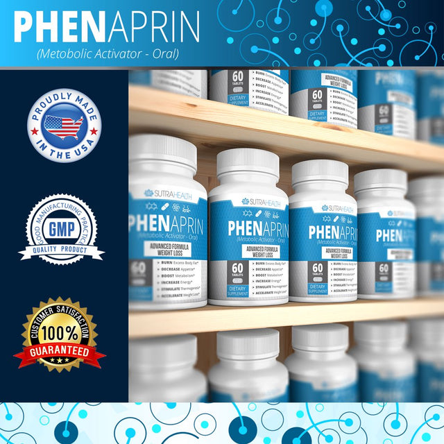 Phenaprin Diet Pills - Best Appetite Suppressant: Weight Loss and Energy Boost for Metabolism - Optimal Fat Burner Supplement; Helps Curb and Control Appetite, Promotes Mood & Brain Function