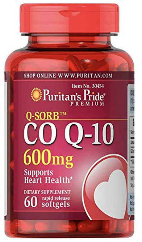 Q-Sorb Coq10 600Mg, Supports Heart Health,60 Rapid Release Softgels by Puritan'S Pride