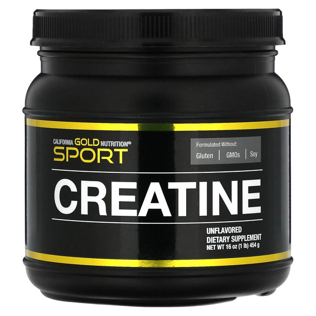 California Gold Nutrition, Creatine Powder, Micronized, Muscle and Strength Support, Creatine Monohydrate, No Gluten, No Gmos, No Soy, Unflavored, 16 Oz (454 G)