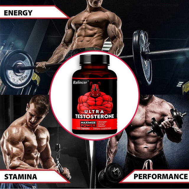 Balincer Men'S Testosterone Booster - Increase Energy, Endurance, Reduce Fatigue, Dietary Supplement Capsules