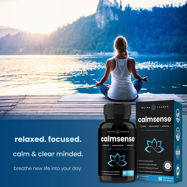 Calmsense, 60 Easy-To-Swallow Veggie Capsules, Nutrachamps