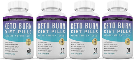 (4 Pack) Keto Diet Burn Diet Pills Advanced Ketogenic Support Exogenous Ketones Ketosis for Men Women 240 Capsules