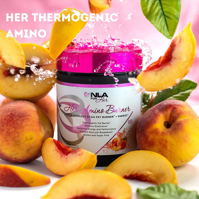 Her Thermogenic Amino Women'S Pre Post & Intra Workout Booster (Georgia Peach,30 Servings) W BCAA Essential Amino Acids, Caffeine, & Electrolytes- Max Your Workouts W Sustained Energy-Vegan,Sugar Free