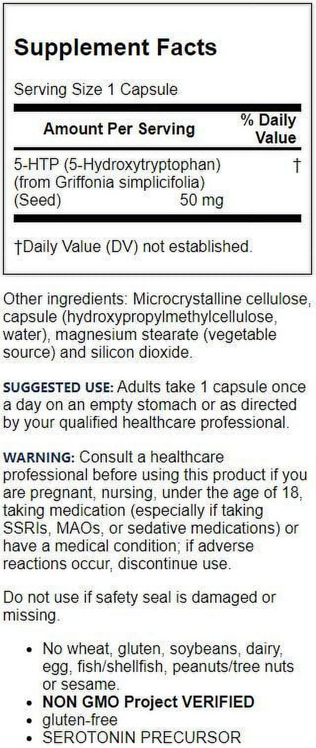 Jarrow Formulas 5-HTP 50Mg, Brain and Memory Support, 90 Caps