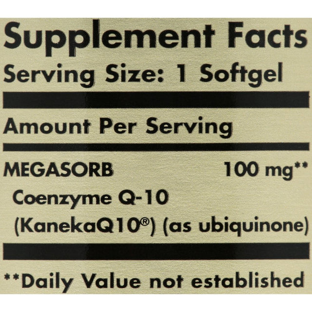 Solgar Megasorb Coq-10 100 Mg 30 Sgels