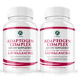 (2 Bottles) 1 Body Adaptogen Complex Cortisol Manager Vegan Capsules - Rhodiola Rosea, Magnesium, Ginger Root Extract, Ashwagandha, Schizandra Berry, Licorice & More