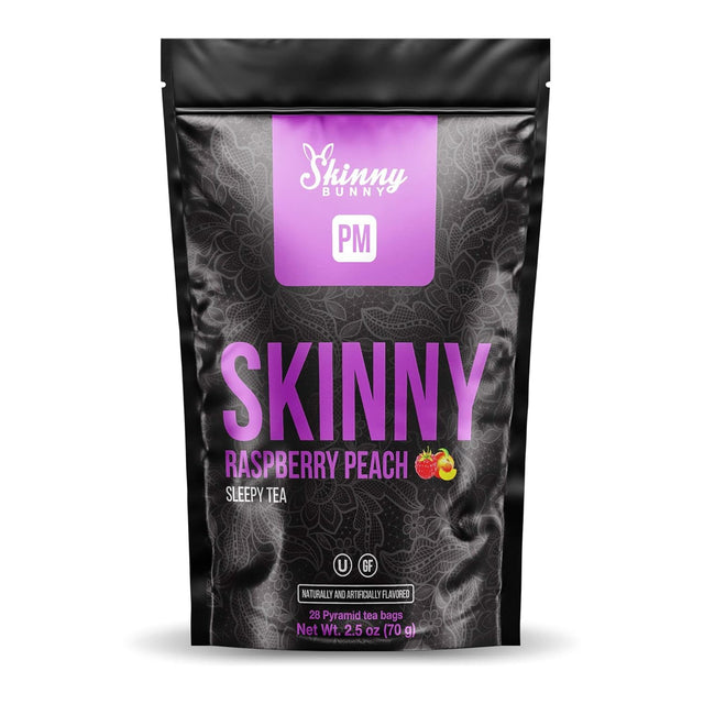 PM Skinny Detox Snooze Tea | 7 Different Flavors Available (Raspberry Peach, 28 Day Supply)