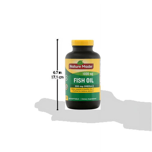 Nature Made Fish Oil 1000 Mg Softgels, 250 Count