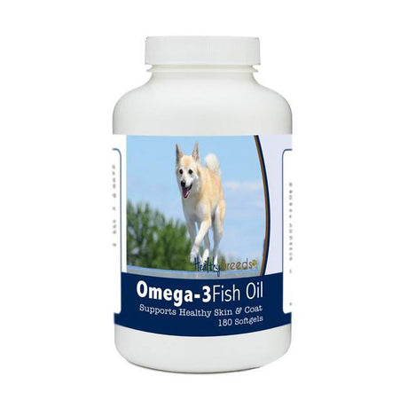 Healthy Breeds 840235183860 Norwegian Buhund Omega-3 Fish Oil Softgels, 180 Count