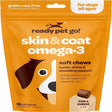 Ready Pet Go! Skin & Coat Chews Supplements for Dog Shedding, Skin Allergy, Itch Relief, Mange and Hot Spots Treatment - 90 Ct