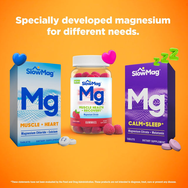 Slowmag® Mg Muscle + Heart Magnesium Chloride Supplement Tablets with Calcium 60Ct