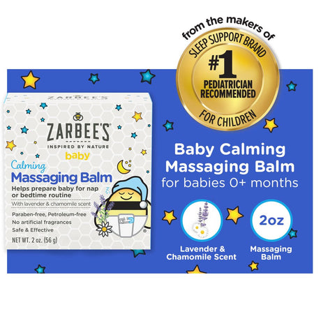 Zarbee'S Baby Calming Massage Balm, Lavender & Chamomile, 2 Oz