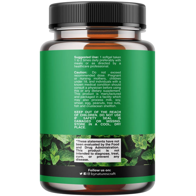 Pure Wild Oregano Oil Softgels - Oil of Oregano Softgels for Immune Support Heart Health and Upset Stomach - Soluble Fiber Antioxidant Supplement Softgels for Bone Health and Daily Energy Boost