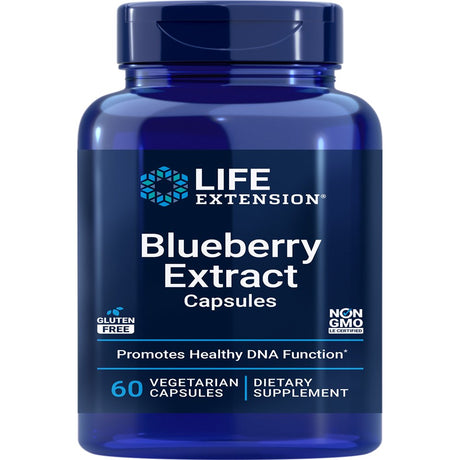 Life Extension Blueberry Extract Capsules - Whole Fruit Wild Blueberry Extract Supplement Pills- for Brain Health Support - Non-Gmo, Gluten-Free ,Vegetarian - 60 Capsules