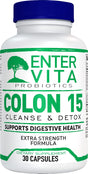 Colon Cleanser & Detox - 15-Day Gut Cleanse with Probiotics & Herbs - Promotes Digestion, Bowel Movements & Energy - Non-Irritating Formula - 30 Capsules