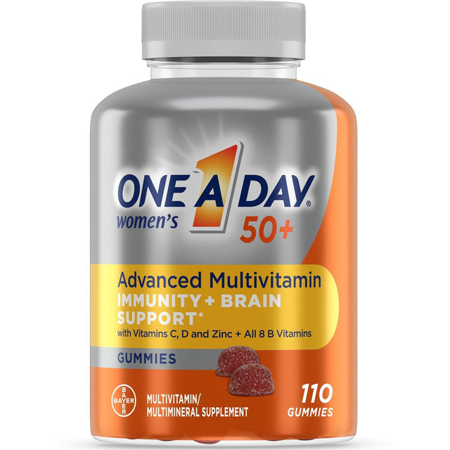 One a Day Women'S 50+ Gummies Multivitamin W/ Immunity and Brain Support, 110 Ct