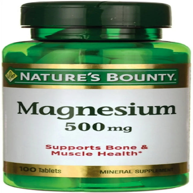 Nature'S Bounty Magnesium 500 Mg Tablets 100 Ea (Pack of 2)