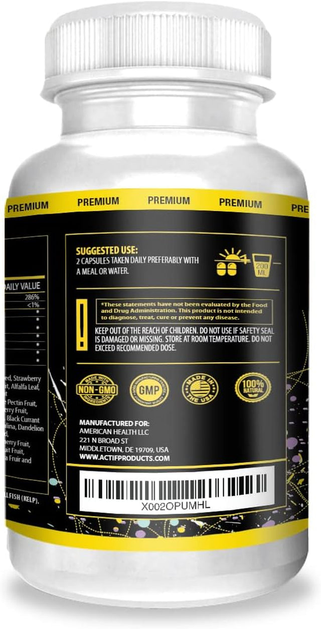 Actif Intestine Mega Support - Maximum Strength Energy Boost & Gut Health - Supports Digestion, Detox & Cleansing