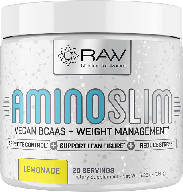 Amino Slim - Slimming BCAA Weight Loss Drink for Women, Vegan Amino Acids & L-Glutamine Powder for Post Workout Recovery & Fat Burning | Daily Appetite Suppressant, Metabolism Booster & Stress Relief