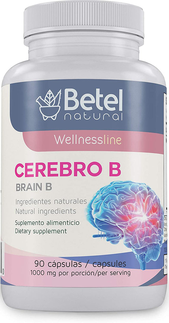 Cerebro B+ Capsules by Betel Natural - B Complex with Vitamins for a Healthier Nervous System - 90 Capsules