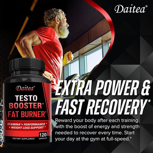 Daitea Testosterone Booster, Natural Stamina Endurance & Strength Enhancer