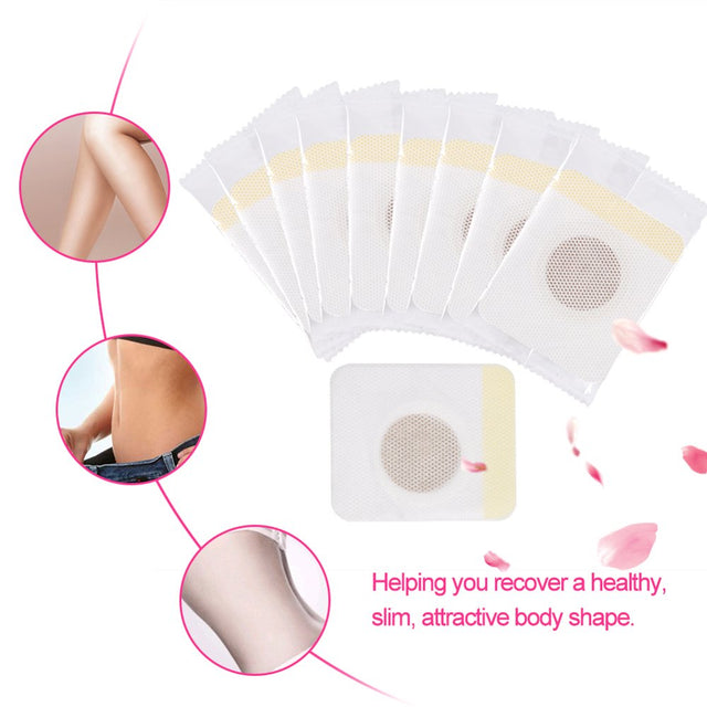 WALFRONT Women Navel Slimming Patches Body Fat Burning Weight Losing Navel Stick Adhesive Sheet Slim Patch Pads 10Pcs/Box