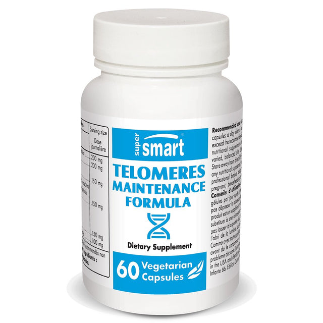 Supersmart - Telomeres Maintenance Formula - Longevity & anti Aging Supplement - DNA Protect | Non-Gmo & Gluten Free - 60 Vegetarian Capsules