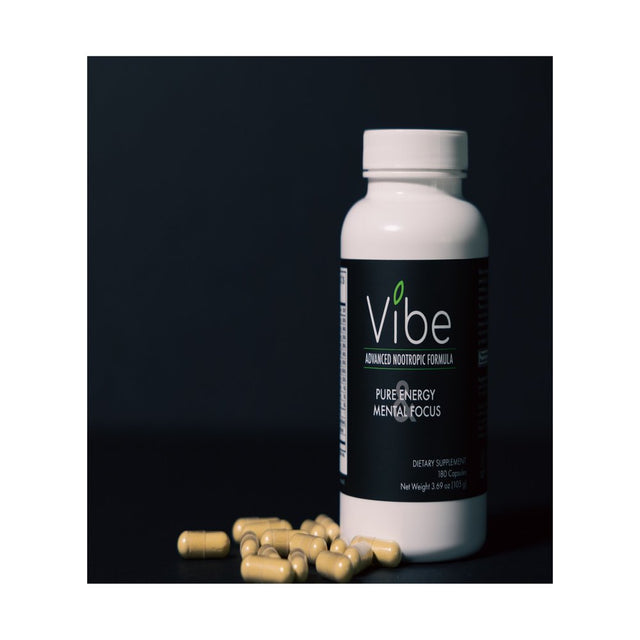 Tranont Vibe Nootropic Supplement- Natural Brain Support Wellness Formula with Nutrient-Packed Ingredients for Focus Factor, and Improve Mental Clarity , Brain Fog Relief (180 Capsules)