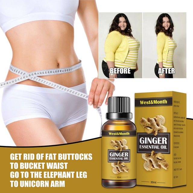 Ginger Essential Oil Belly Drainage Slimming Tummy Lymphatic Drainage Massage for Swelling and Pain Relief SPA Gua Sha