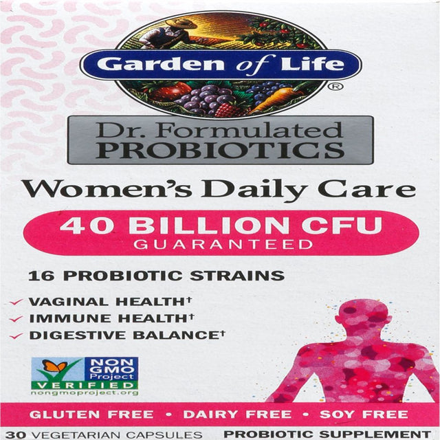 Garden of Life Womens Probiotics Daily Care Capsules 30Ct