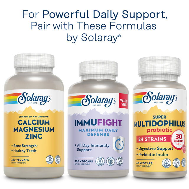 Solaray Once Daily Adult 50+ Multivitamin, Healthy Energy, Heart, Eye & Immune Support for Mature Adults, 90 Vegcaps