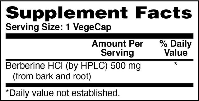 Berberine Hcl 500Mg Vegan Certified | Clinical Strength - 60 Vegecaps | Blood Sugar Support | 3Rd Party Tested | All Plant Extract | Non-Gmo, Gluten Free, Soy Free | by Health Thru Nutrition