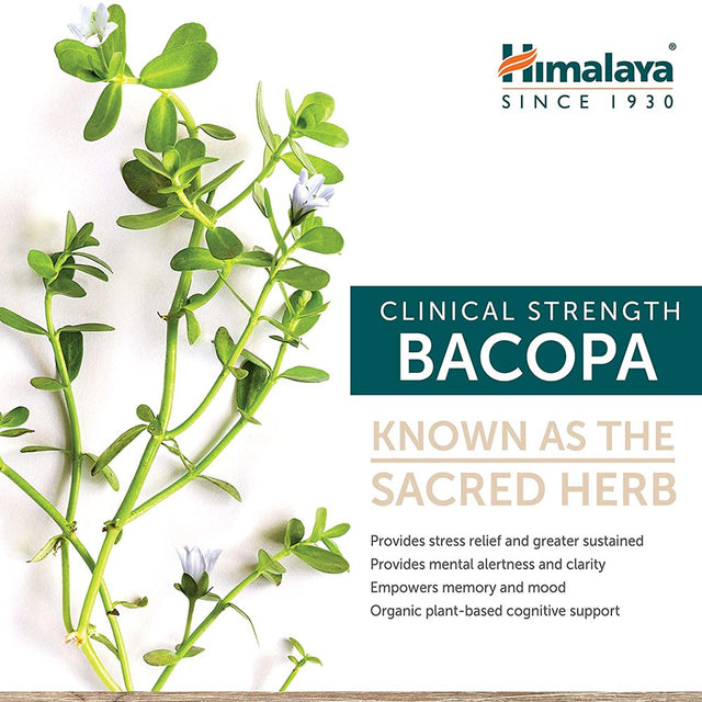 Himalaya Organic Bacopa, Nootropic, Brain Booster for Mental Sharpness, Focus & Memory, 30 Caplets