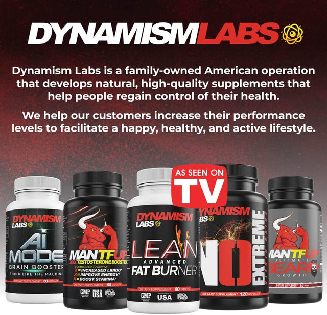 Dynamism Labs Lean Advanced Fat Burner | Garcinia Cambogia Extract, Green Tea Extract, Raspberry Ketone | Made in USA (60 Tablets)