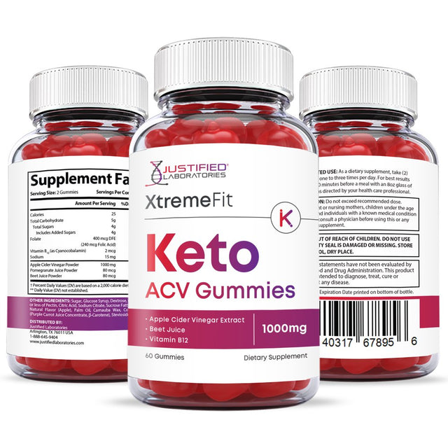 Xtreme Fit Keto ACV Gummies 1000Mg & Keto ACV Pills 1275MG Bundle