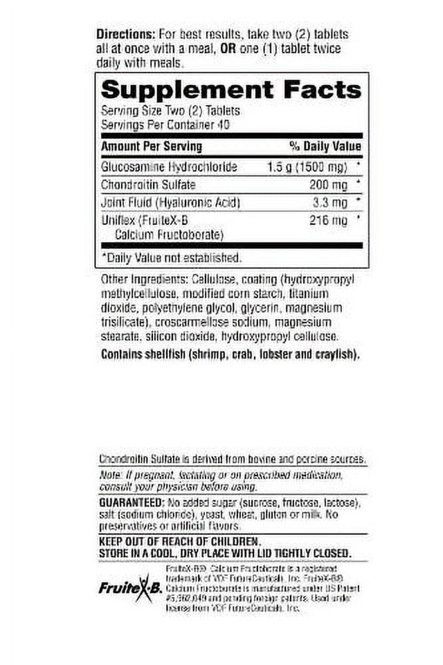 Move Free Triple Strength Glucosamine Chondroitin and Hyaluronic Acid Joint Supplement, 80 Count