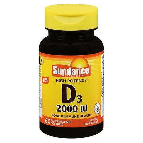 Sundance Vitamin High Potency D3 Bone & Immune Health Support, 60Ct, 6-Pack