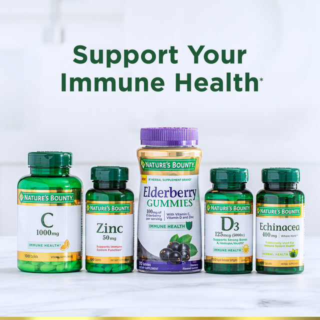 Nature'S Bounty Elderberry Immune Support Gummies, 100 Mg, 70 Ct