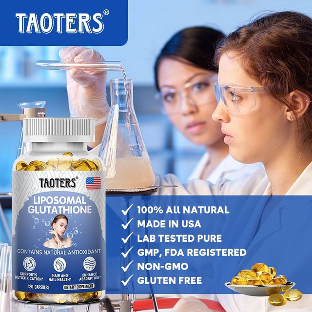 TAOTERS Liposomal Glutathione Supplement Capsules - Immune Health Support, Liver Support, Skin Support