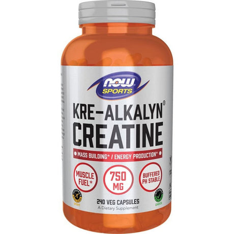 NOW Sports Kre-Alkalyn Creatine Capsules, 240 Ct