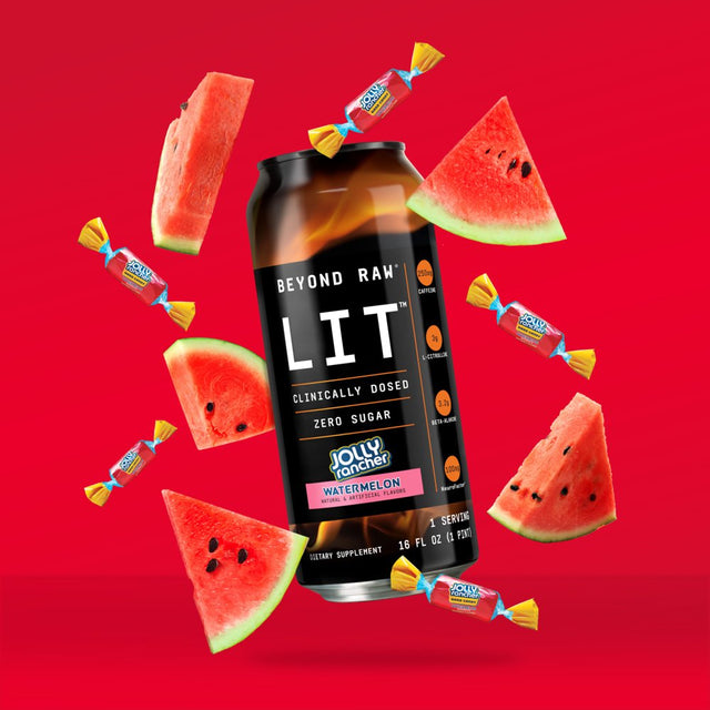 LIT™ On-The-Go Pre-Workout Energy, Jolly Rancher® Watermelon, 16 Fl Oz (4-Pack)