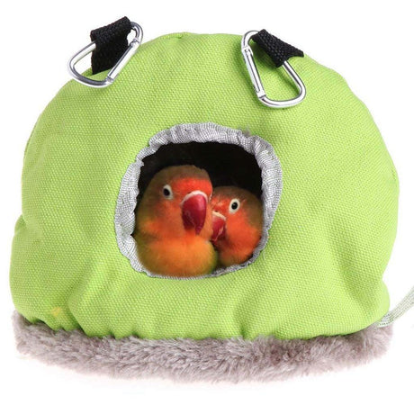 Blueek Hot Warm Bird Bed House Hut Hanging Cage Plush Birds for Hamster Parrot