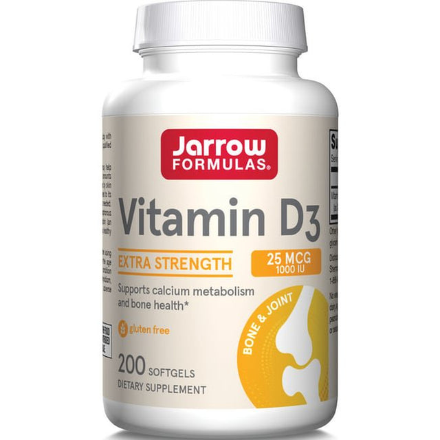 Jarrow Formulas - Cholecalciferol Vitamin D3 1000 IU - 200 Softgels