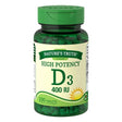 Natures Truth High Potency Vitamin D3 400 IU Tablets, 100 Ea, 6 Pack