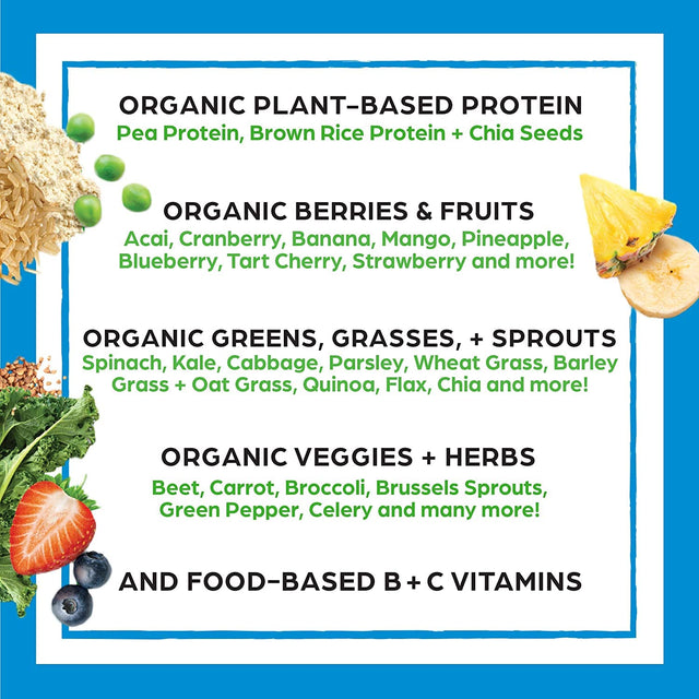 Orgain Organic Protein + Superfoods Powder, Creamy Chocolate Fudge (2.02 Lb) and Orgain Organic Vegan Protein Powder, Vanilla Bean (2.03 Lb)