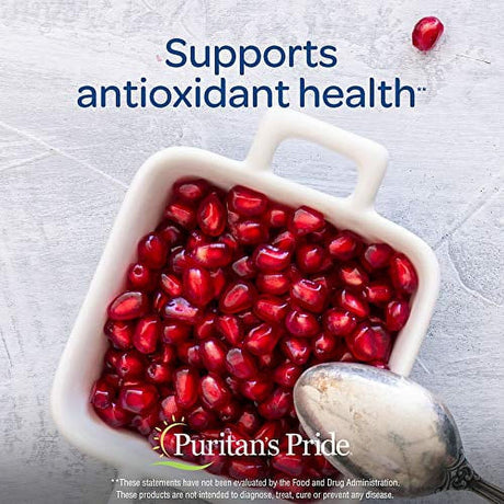 Puritan'S Pride Pomegranate Extract 500 Mg Supports Antioxidant Health, 60 Capsules, by Puritan'S Pride, 60 Count