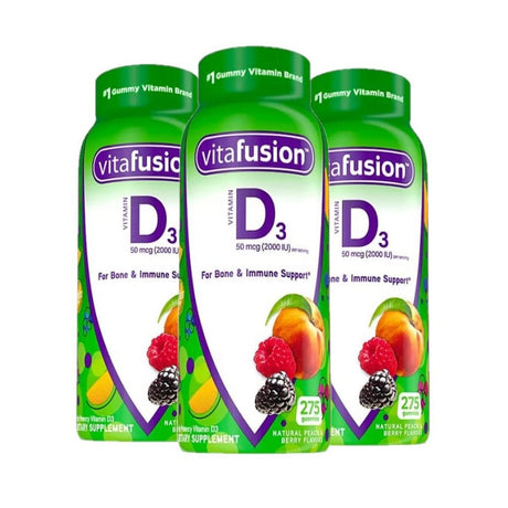 3 Pack | Vitafusion Vitamin D3, 2000 IU Gummies (275 Ct.)