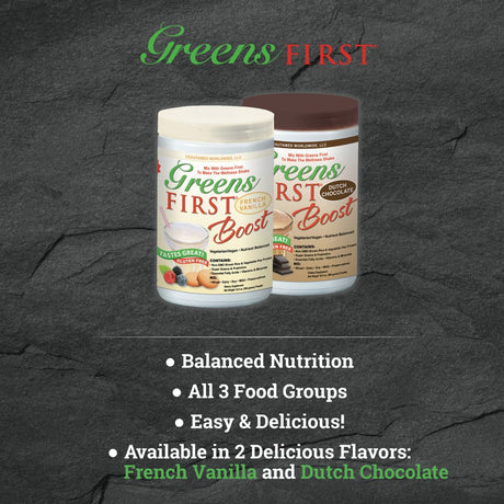 Greens First Boost, Plant-Based Protein Powder, French Vanilla, 12.06 Ounces